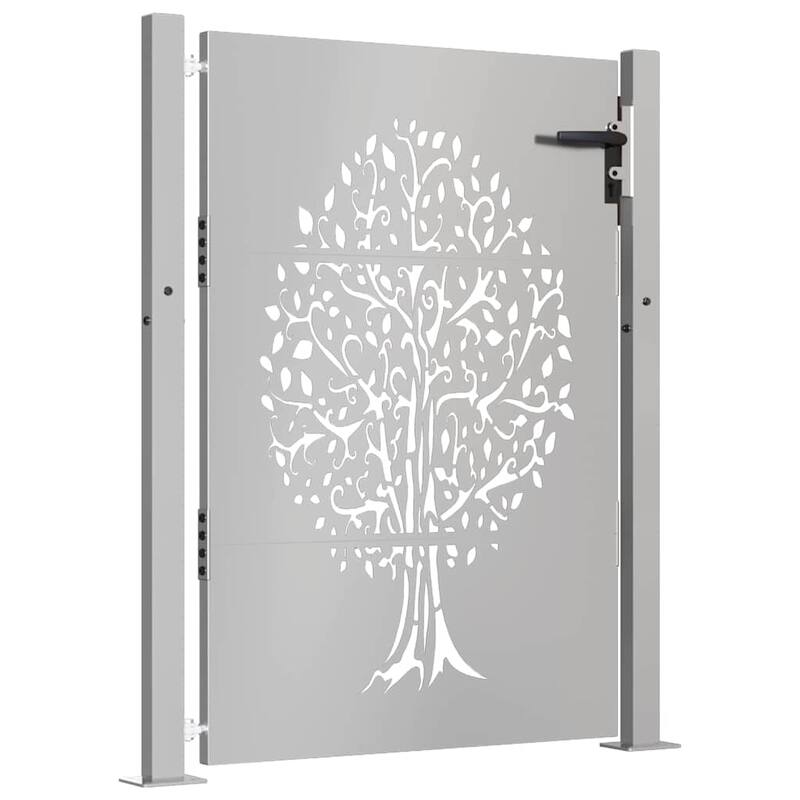 vidaXL Garden Gate Corten Steel Tree Design