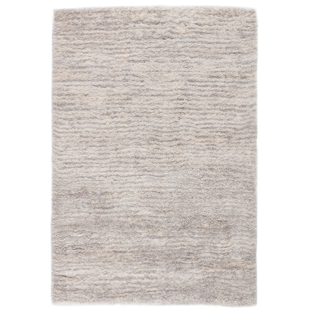 Sunil Striped Light Gray/ Cream Area Rug