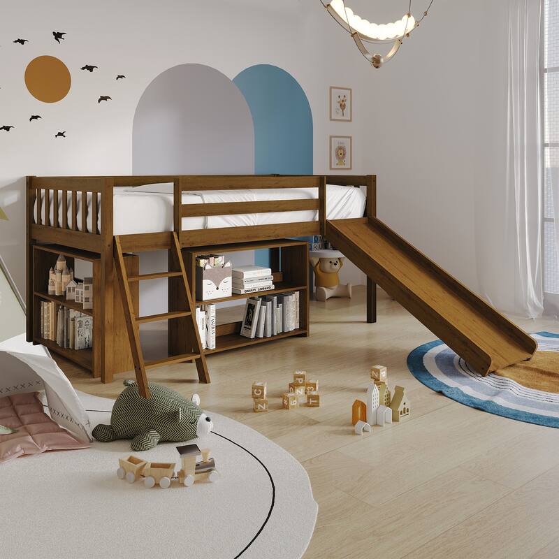 CraftPorch Simple Twin Loft Bed with Ladder