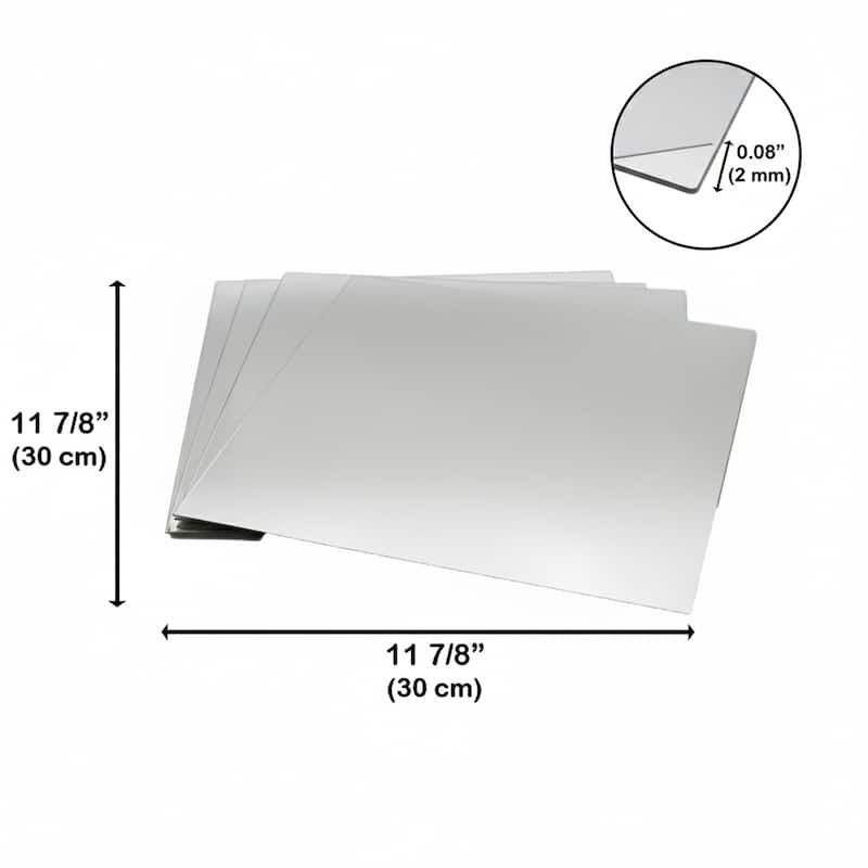 Big Decorative Wall Self Adhesive Shaped Mirrors - Set of 4