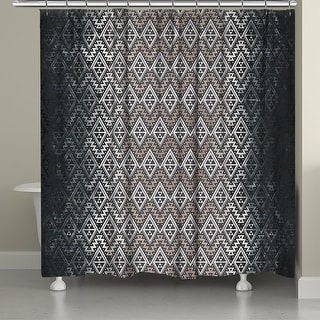 Laural Home Canyon Charcoal Shower Curtain
