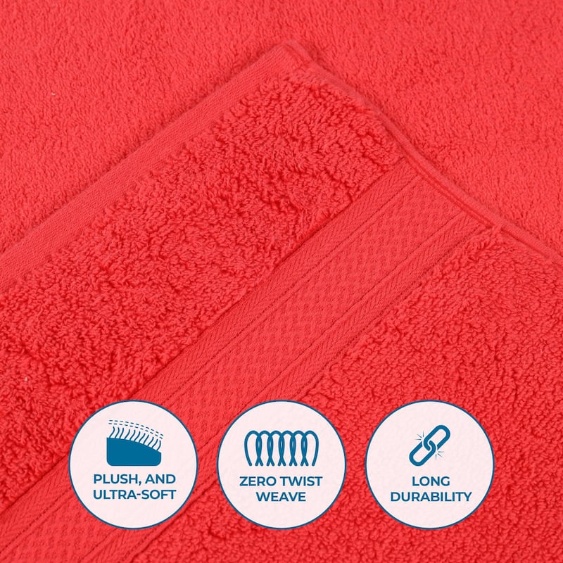 Superior Chevron Zero Twist Solid Cotton 3 Piece Bathroom Towel Set
