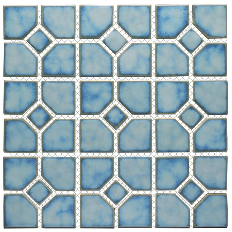 Merola Tile Hudson Oxford Marine 11-3/8" x 11-3/8" Porcelain Mosaic Floor and Wall Tile