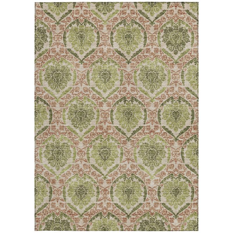 HomeRoots Medallion Transitional Rectangle Outdoor Rug