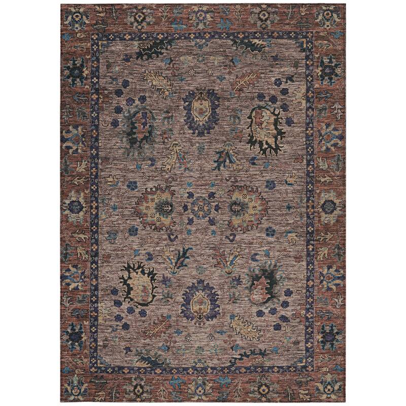 HomeRoots Floral Traditional Rectangle Outdoor Rug
