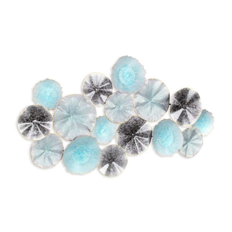 Handcrafted Flower Burst Wall Decoration - 43.5" - Blue