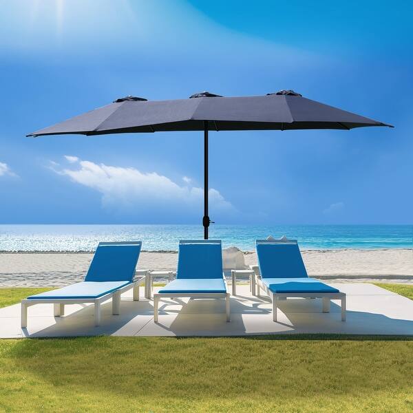 Kozyard Butterfly 14' Outdoor Patio Double-Sided Aluminum Umbrella ...