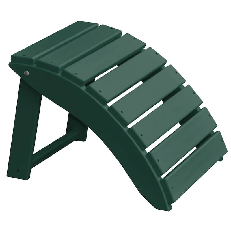 Poly Round Folding Ottoman - Turf Green