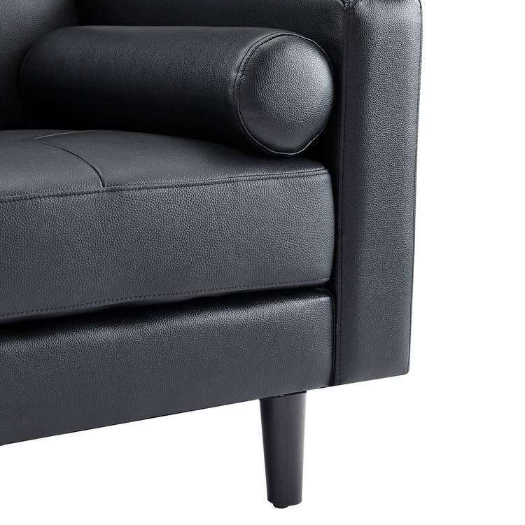 Genuine Mid-Century Leather Sofa Couch for Living Room Luxury Couch Sofa Furniture for Home Office Bedroom