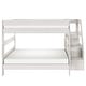 preview thumbnail 21 of 22, Max and Lily Modern Farmhouse Queen Over Queen Bunk Bed With Staircase