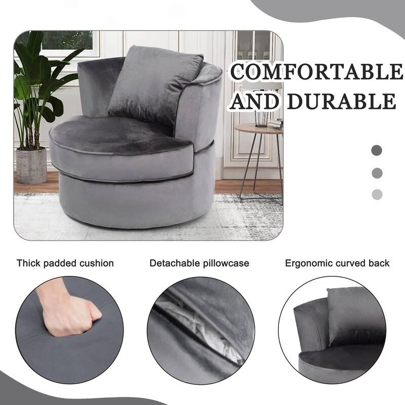 Swivel Bucket Chair for Living Room Bedroom