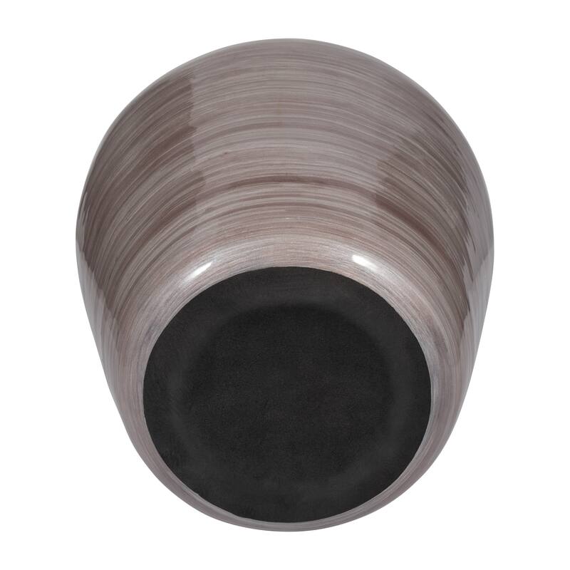 Sagebrook Home Blush Glass Swirled Round Vase