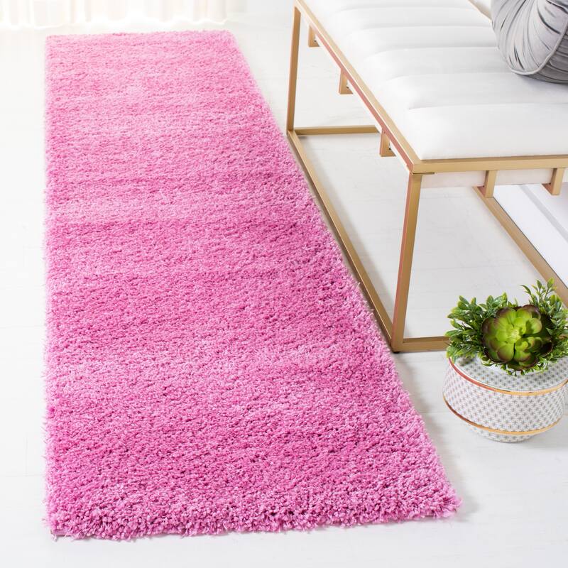 SAFAVIEH California Premium Shag Izat 2-inch Thick Area Rug - 2'3" x 9' Runner - Pink