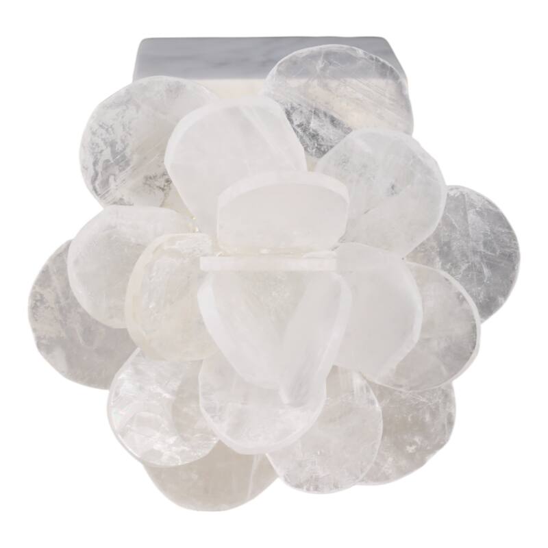 Marble Statue Elegant Floral Decorative Sculpture Object Home Decor