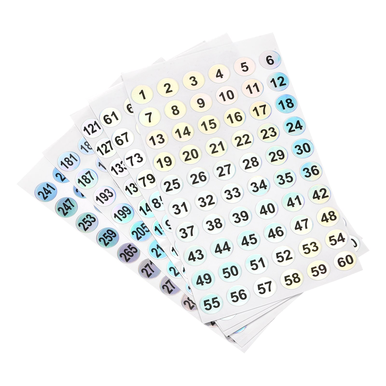 Number Stickers, 1-100 Round Number Labels Sticker White on Blue