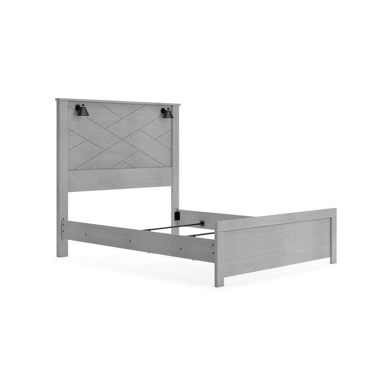 Signature Design by Ashley Gerridan Panel Bed - Light Gray - Queen