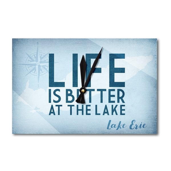Lake Erie, United States - Lake Essentials - Life is Better at the Lake -  Lantern Press Artwork (Acrylic Wall Clock) - Bed Bath & Beyond - 18420295