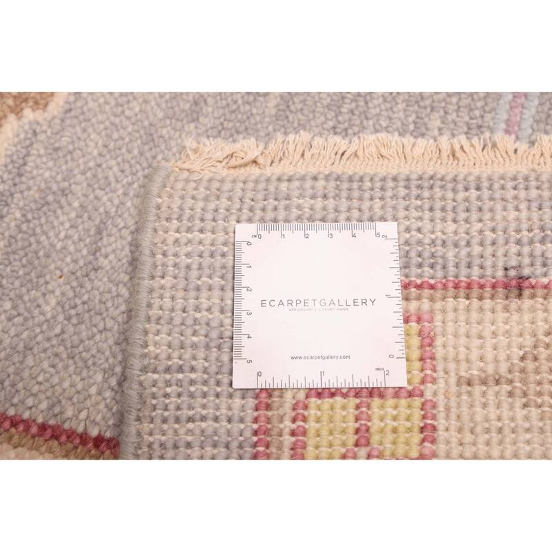 ECARPETGALLERY Hand-knotted Modern Oushak Grey Wool Rug - 8'11 x 11'11