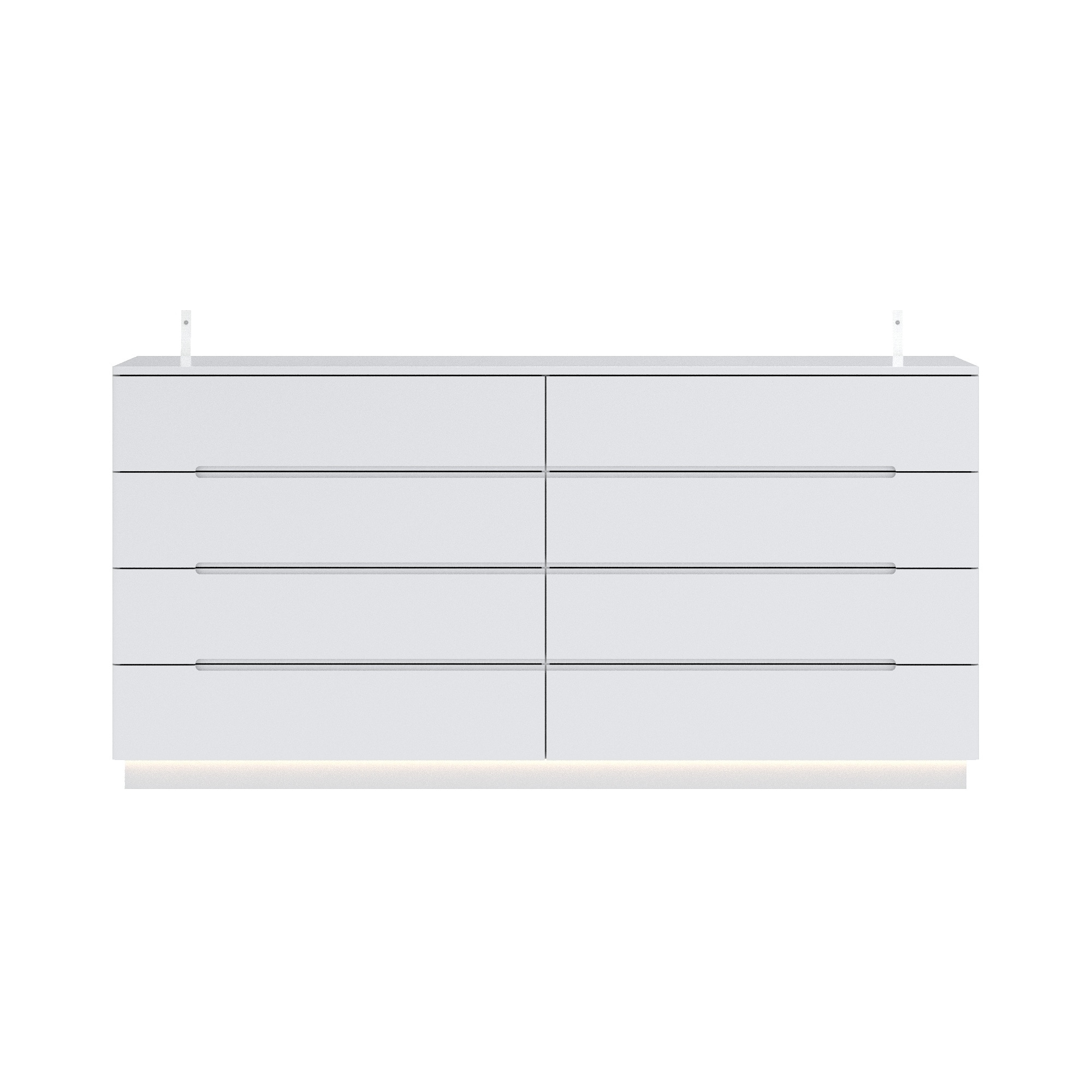 white horizontal dresser Timechee 8 Drawer Double Dresser w/High Gloss Drawers Dual Chest Light WLIVE Wide 6 Lioh Dresser White