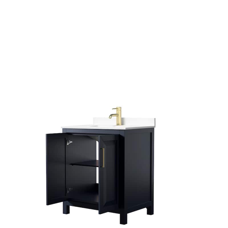 Daria 30 Inch Single Vanity, Cultured Marble Top