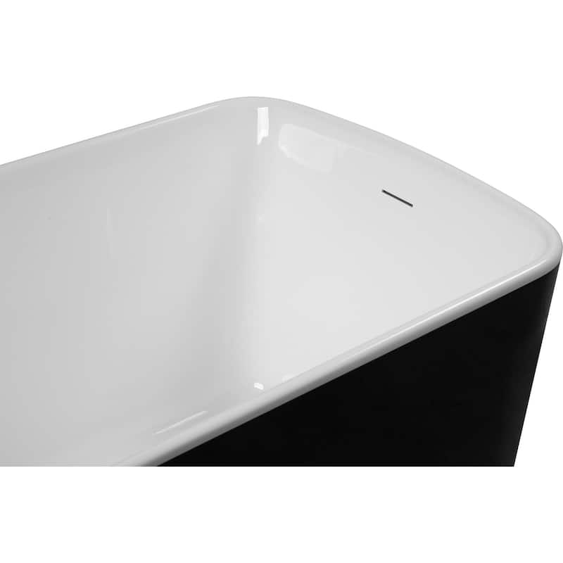 49 in. x 28 in. Acrylic Freestanding Flatbottom Soaking Bathtub