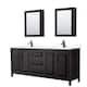 Option Dk Espresso, Black Trim, White Cultured Marble Top