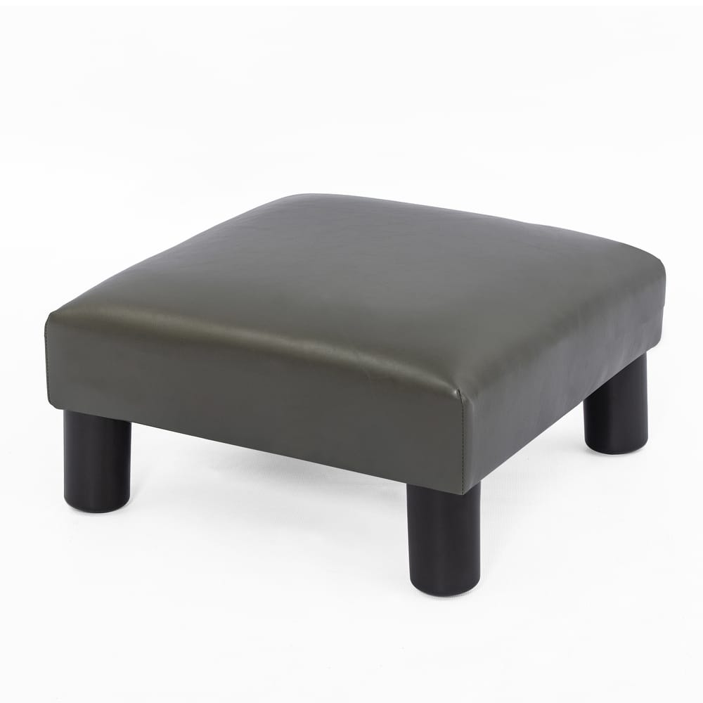 Adeco Small Ottoman Upholstered Footrest Pet Steps Dog Stairs Stool