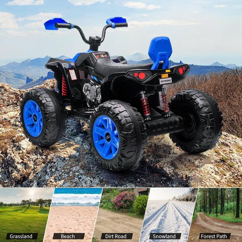 24V Ride on ATV for Kids, 2 Seater Electric Quad Car