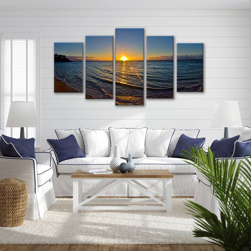 Ready2HangArt 'Sun Rise' 5-Piece Wrapped Canvas Wall Art Set