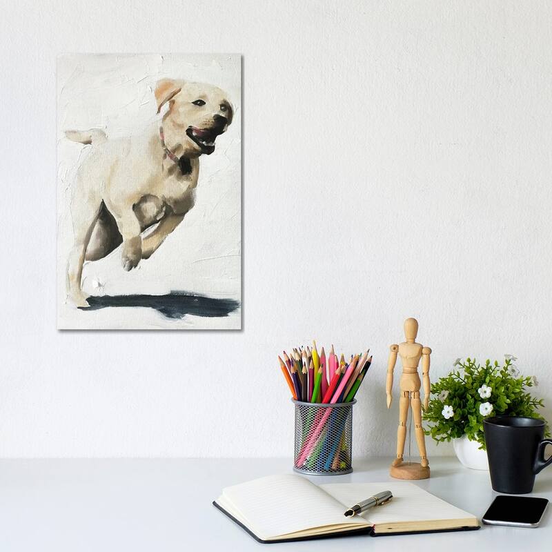 iCanvas "Happy Labrador" by James Coates Canvas Print - 12x8x0.75