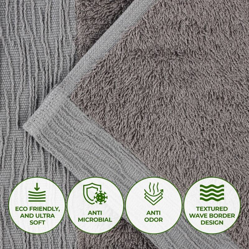 Superior Sierra Rayon From Bamboo Cotton Blend 6 Piece Bathroom Towel Set