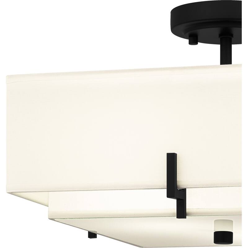 Quoizel Semi-Flush Mount 2-Light Semi-Flush Mount in Matte Black