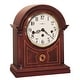 preview thumbnail 1 of 0, Howard Miller Mahogany Brown Barrister Chiming Mantel Clock