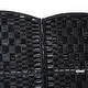 preview thumbnail 16 of 15, HomCom 6' Tall Wicker Weave Three Panel Room Divider Privacy Screen - Black Wood