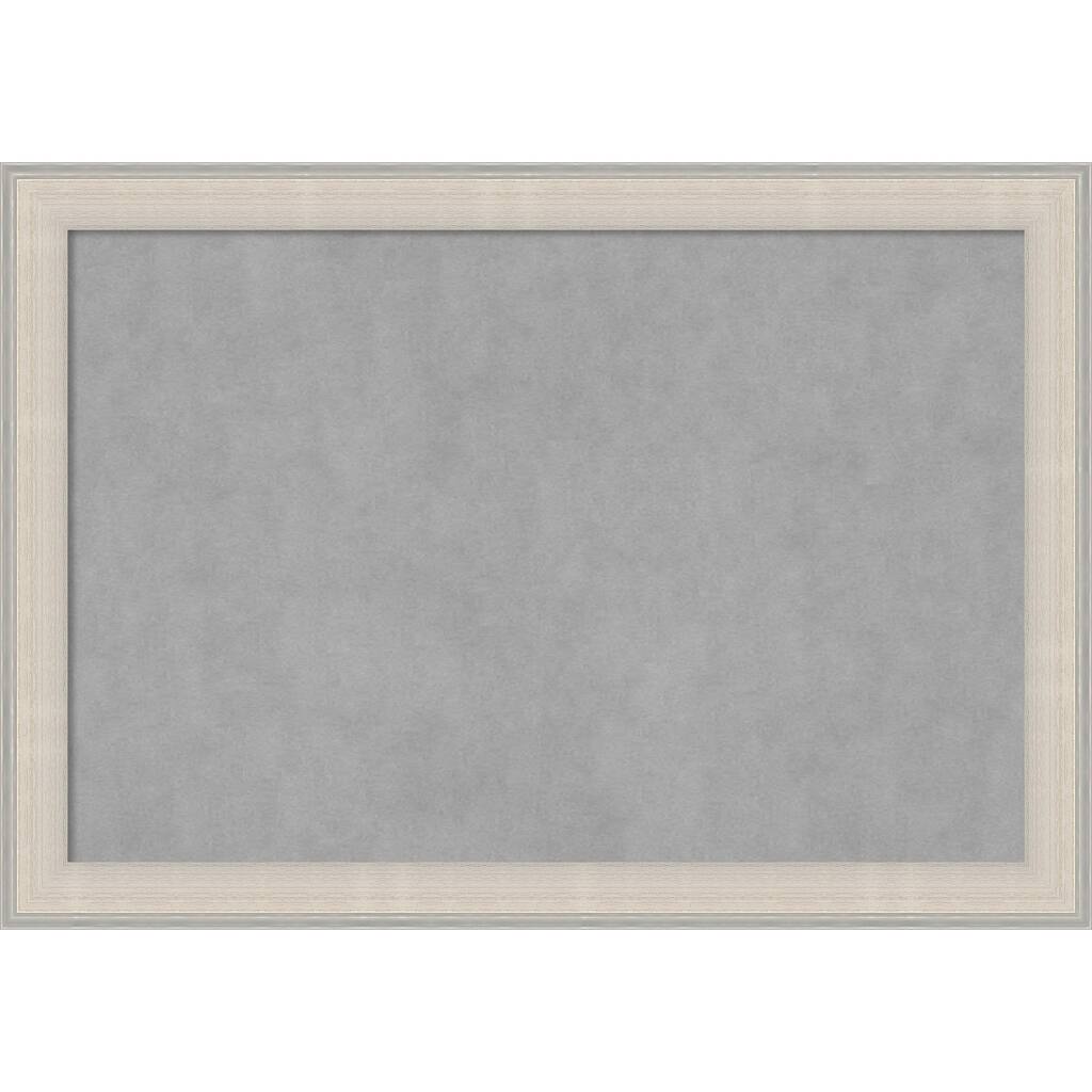 Amanti Art Cottage White Silver Framed Magnetic Board