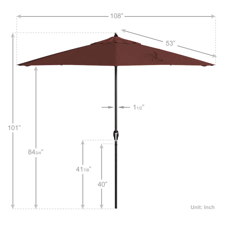 North Bend 9-foot Crank Lift Auto Tilt Patio Umbrella with Outdoor Rated Olefin fabric by Havenside Home