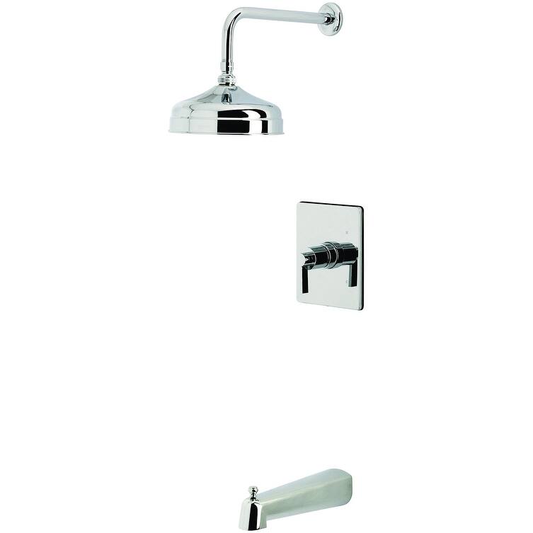 Kingston Brass KB634.NDL NuvoFusion Tub and Shower Trim Package with - Polished Chrome