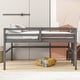 preview thumbnail 3 of 4, Antique Gray Wood Twin Loft Bed with Ladder & Guardrails
