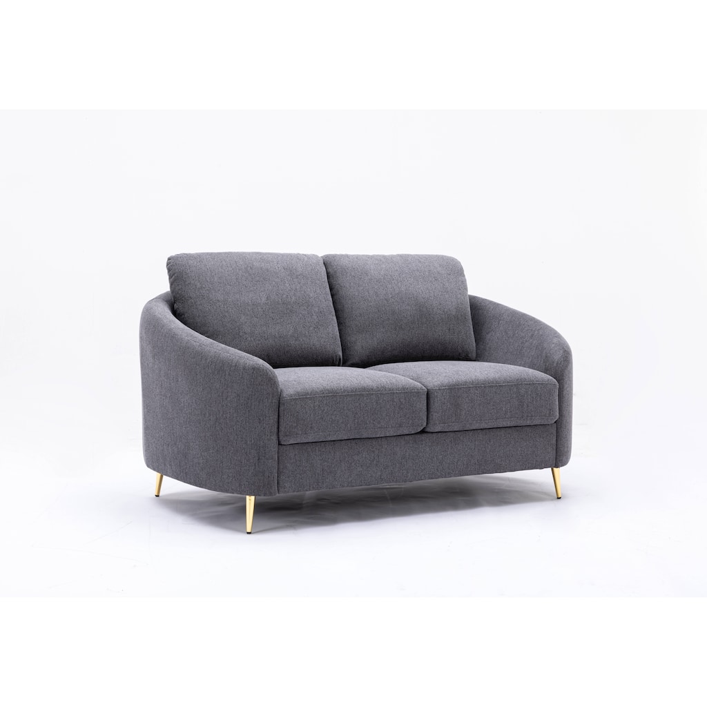 Gray Linen Loveseat