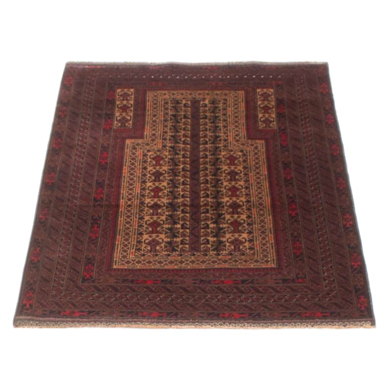 Teimani Brown Rug 3'1" x 4'6" - 3'1 x 4'6
