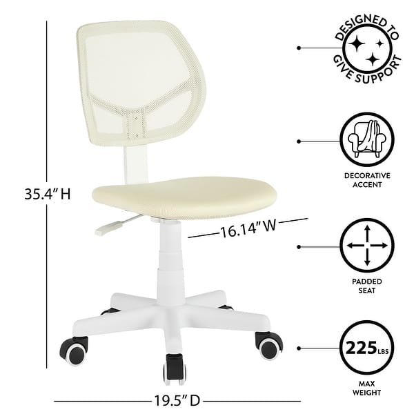 dimension image slide 2 of 3, Urban Lifestyle Computer Office Swivel Task Desk Chair