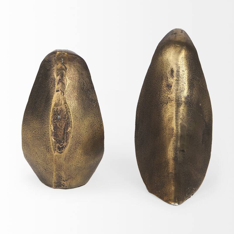 Dover (Set of 2) 15L x 4W Gold Aluminum Dove Bookends - 14.6L x 3.7W x 2.8H