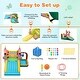 preview thumbnail 10 of 8, 7-in-1 Flamingo Inflatable Bounce House with Slide without Blower - 134" x 126" x 110"