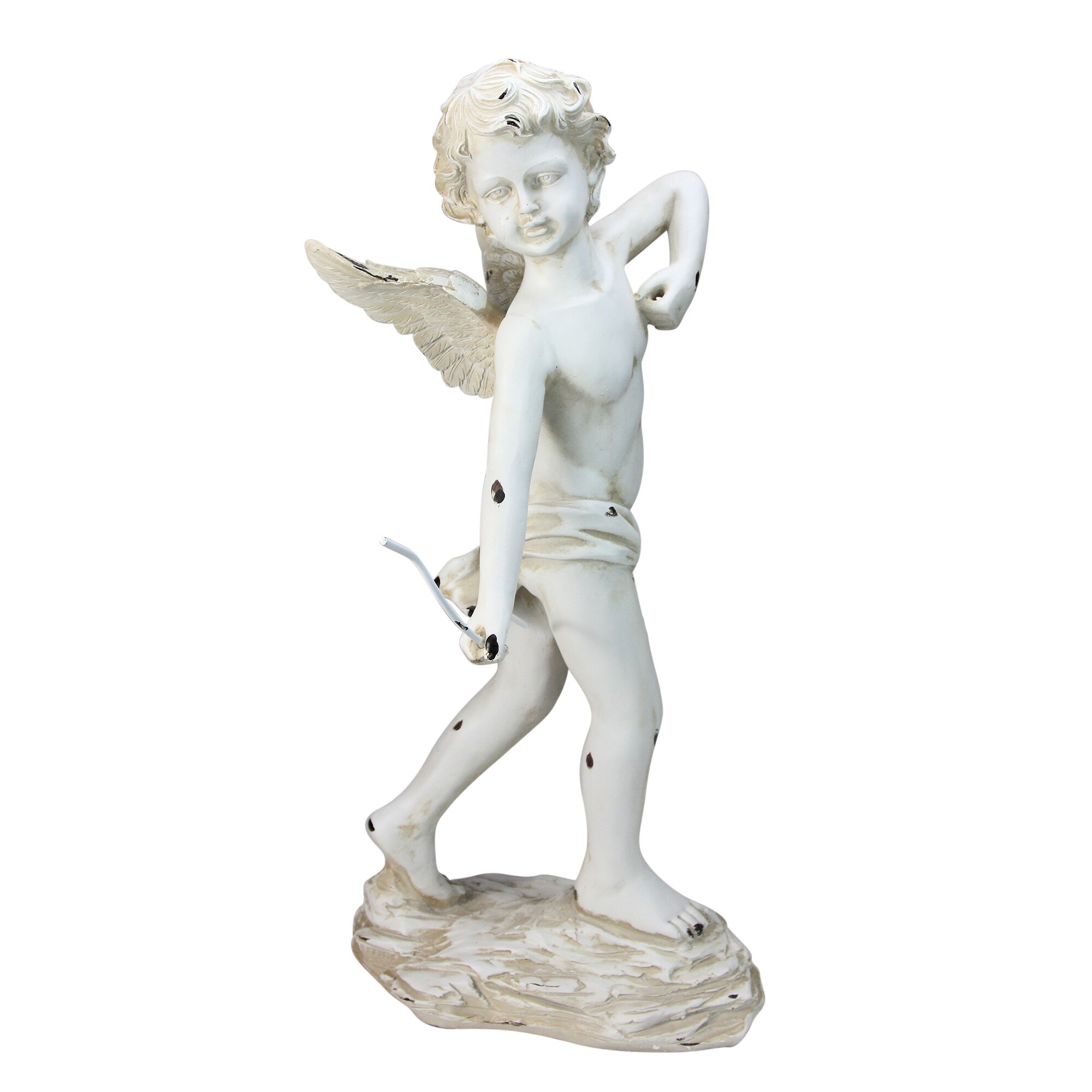 Shop 24 Distressed Ivory Cherub Angel With Bow Outdoor Patio Garden Statue Overstock 16556776