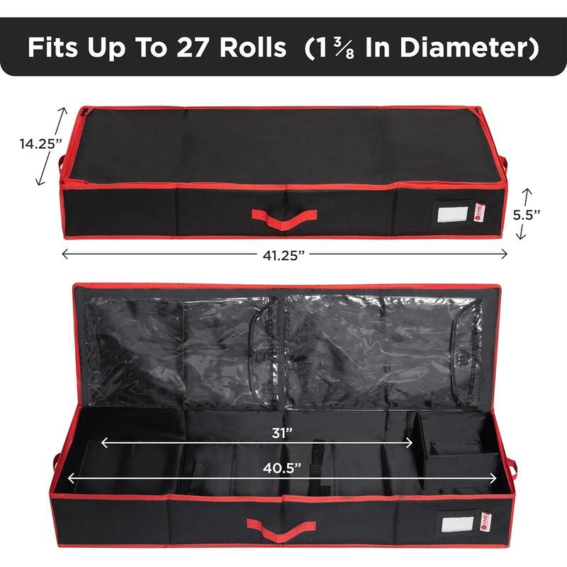 Hold N' Storage - Wrapping Paper Storage Container. Fits up to 27 Rolls 1.37" Diam.