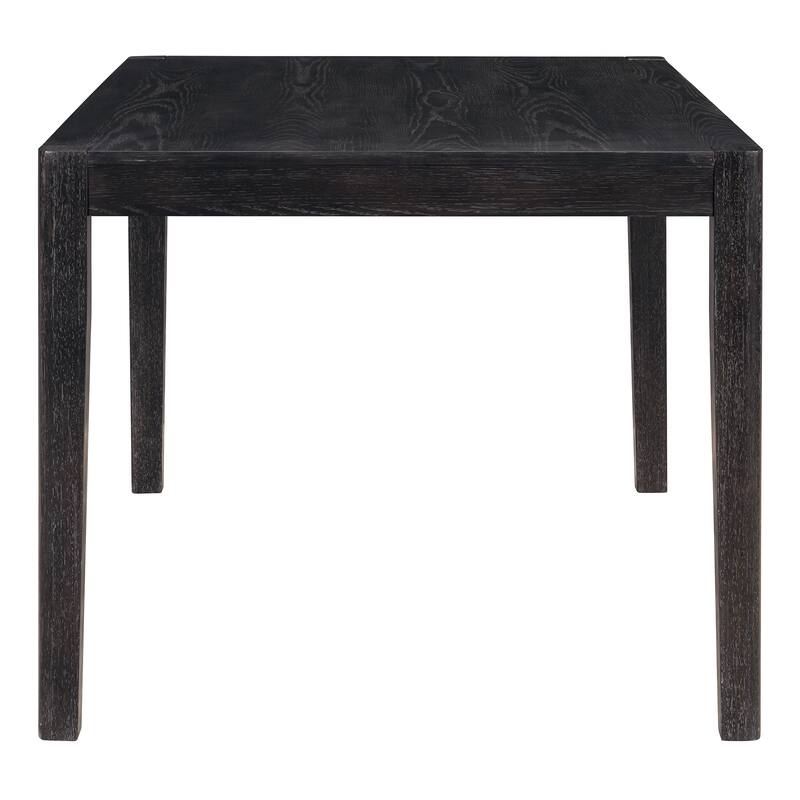 Retro 7-Piece Dining Table Set with Upholstered Chairs and Solid Wood Frame for Stylish Gatherings