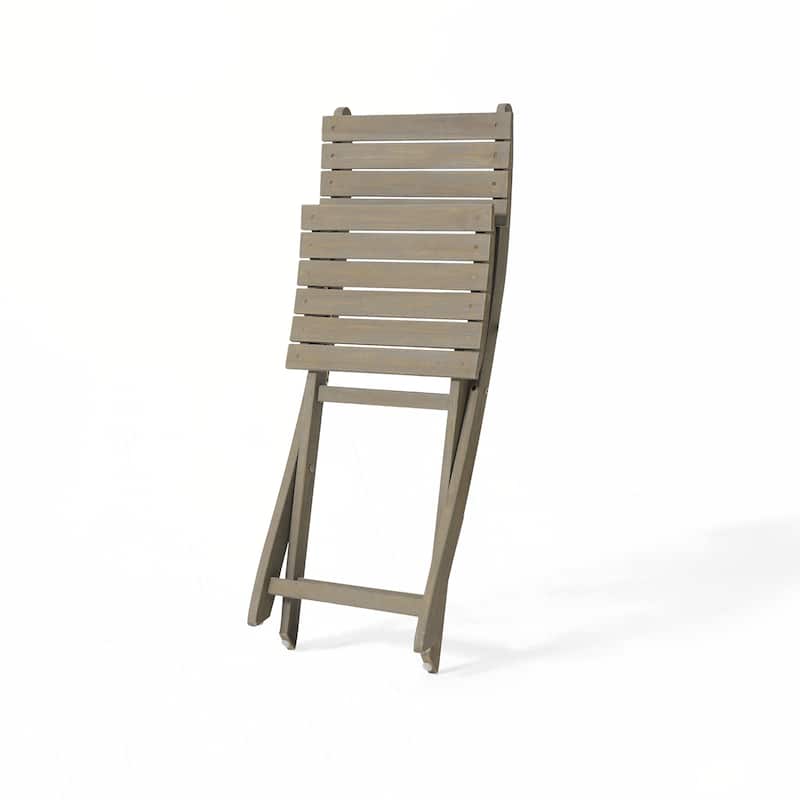 Outdoor Acacia Wood Folding Dining Chair (Set of 2)