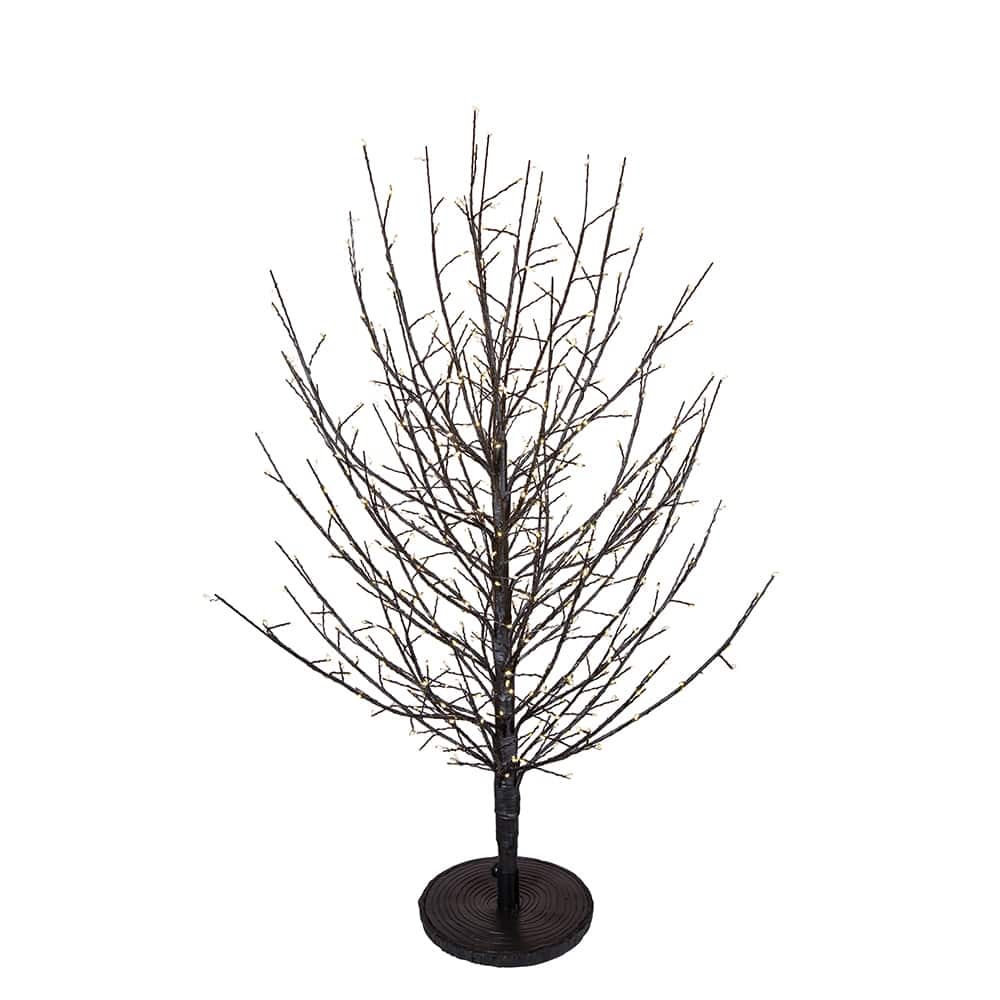 Kurt Adler 3-Foot Dark Brown Twig Tree with 500 Warm White Cluster Lights - 3'