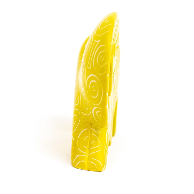 Small Soapstone Lion Figurine - Set of 3, Yellow