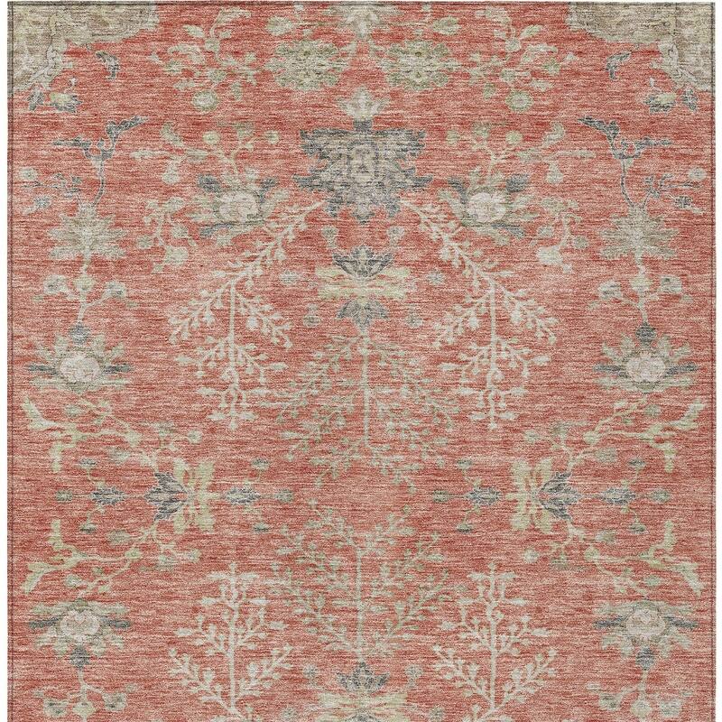 HomeRoots Floral Transitional Rectangle Outdoor Rug